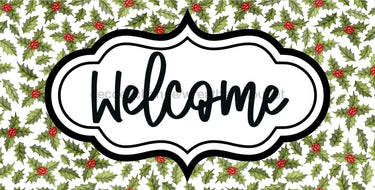 Christmas Welcome Sign Dco-00672 For Wreath 6X12 Metal